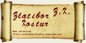 Zlatibor Kostur vizit kartica